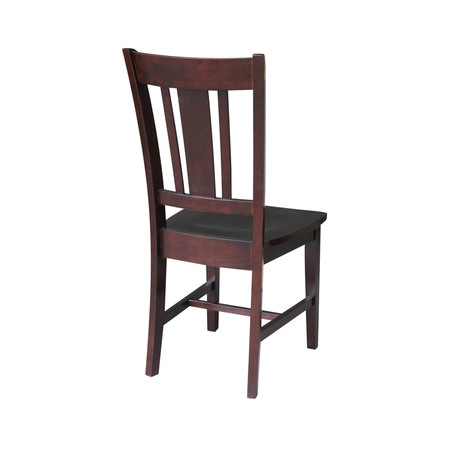 International Concepts Set of 2 San Remo Splatback Chairs, Rich Mocha C15-10P